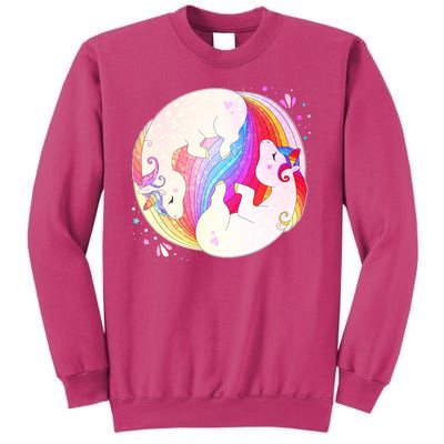 Cute Rainbow Unicorns Yin Yang Sweatshirt