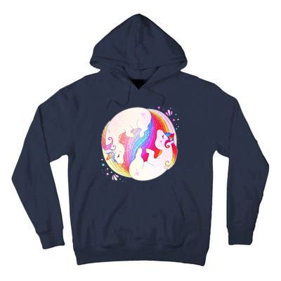 Cute Rainbow Unicorns Yin Yang Tall Hoodie