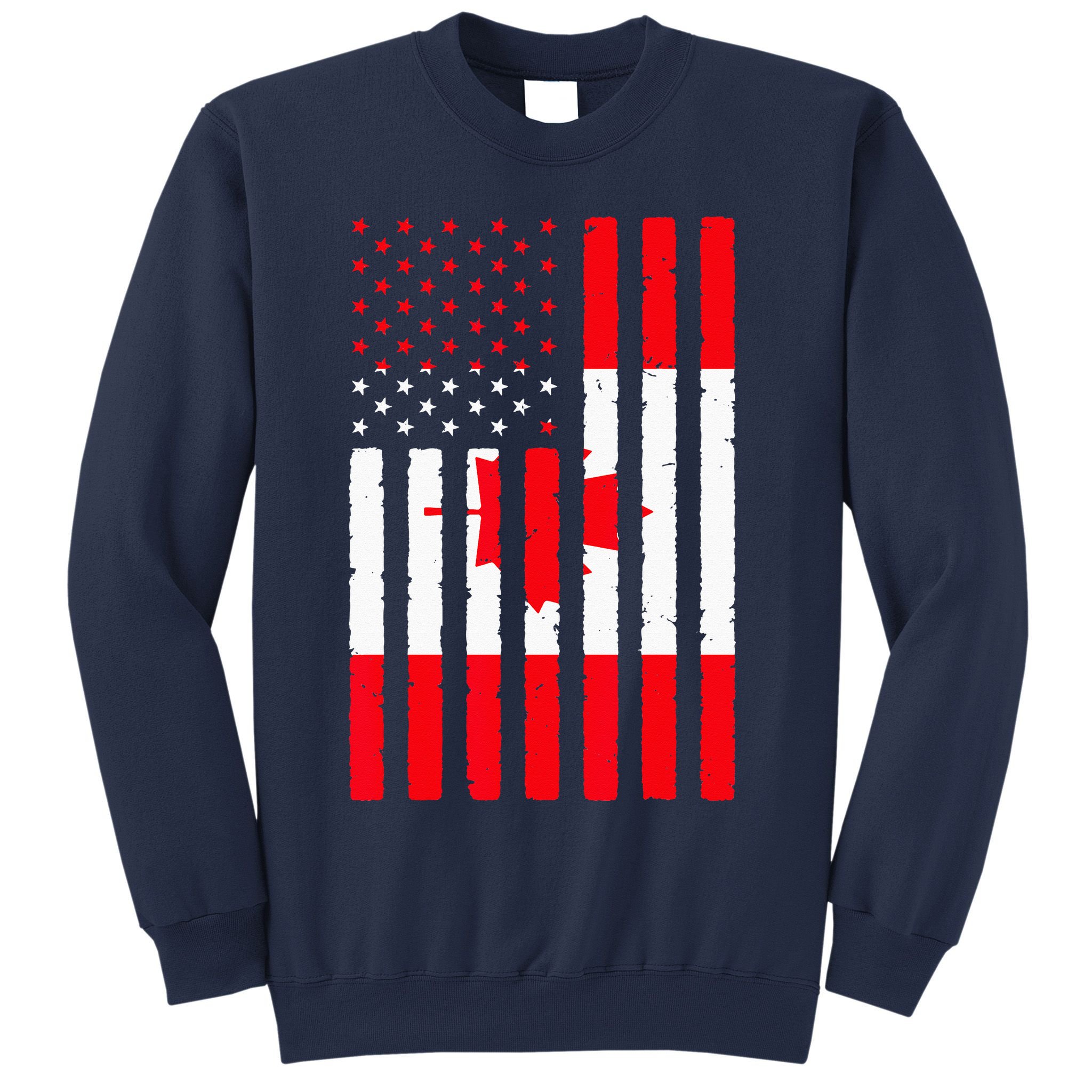 Canadian Roots USA Flag Heritage Half Canada American Sweatshirt