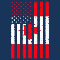 Canadian Roots USA Flag Heritage Half Canada American Kids T-Shirt