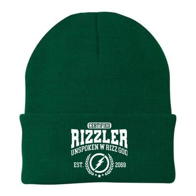 CERTIFIED RIZZLER UNSPOKEN RIZZ W RIZZ GOD Knit Cap Winter Beanie