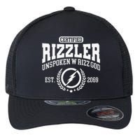 CERTIFIED RIZZLER UNSPOKEN RIZZ W RIZZ GOD Flexfit Unipanel Trucker Cap