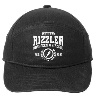 CERTIFIED RIZZLER UNSPOKEN RIZZ W RIZZ GOD 7-Panel Snapback Hat