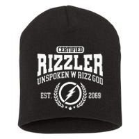 CERTIFIED RIZZLER UNSPOKEN RIZZ W RIZZ GOD Short Acrylic Beanie