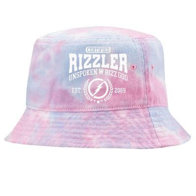 CERTIFIED RIZZLER UNSPOKEN RIZZ W RIZZ GOD Tie-Dyed Bucket Hat