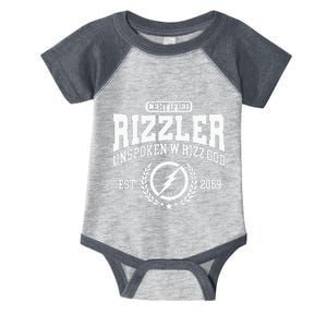 CERTIFIED RIZZLER UNSPOKEN RIZZ W RIZZ GOD Infant Baby Jersey Bodysuit