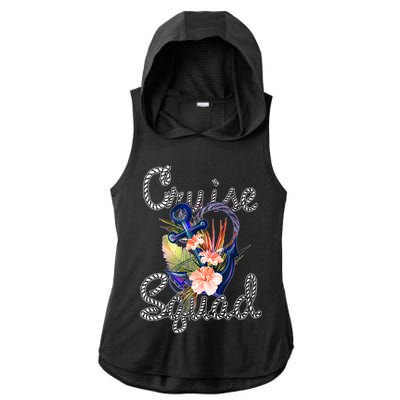 Cruise Squad Anchor Ladies PosiCharge Tri-Blend Wicking Draft Hoodie Tank