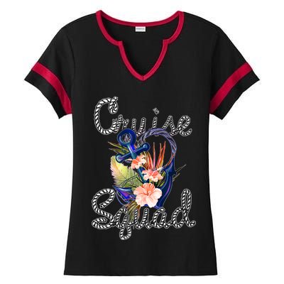 Cruise Squad Anchor Ladies Halftime Notch Neck Tee