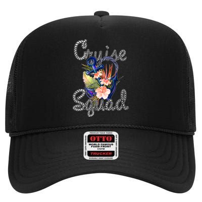 Cruise Squad Anchor High Crown Mesh Back Trucker Hat