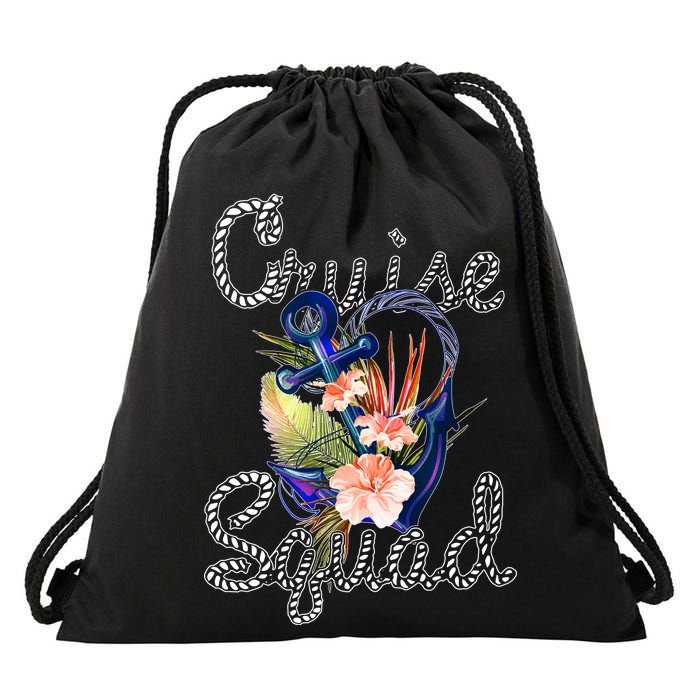 Cruise Squad Anchor Drawstring Bag