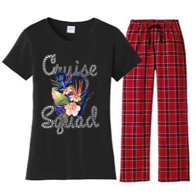 Cruise Squad Anchor Women's Flannel Pajama Set