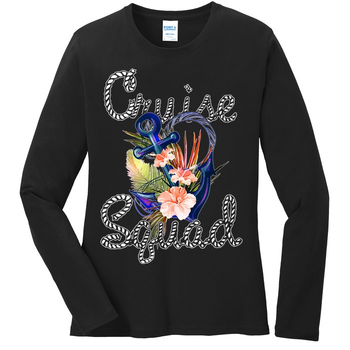 Cruise Squad Anchor Ladies Long Sleeve Shirt