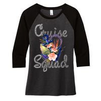 Cruise Squad Anchor Women's Tri-Blend 3/4-Sleeve Raglan Shirt