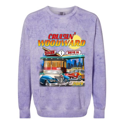 Cruisin' Woodward Diner Day time Colorblast Crewneck Sweatshirt