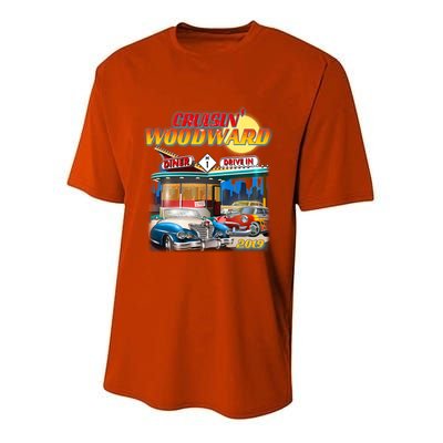 Cruisin' Woodward Diner Day time Youth Performance Sprint T-Shirt