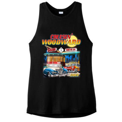 Cruisin' Woodward Diner Day time Ladies PosiCharge Tri-Blend Wicking Tank