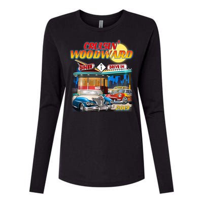 Cruisin' Woodward Diner Day time Womens Cotton Relaxed Long Sleeve T-Shirt