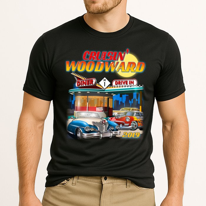 Cruisin' Woodward Diner Day time Cooling Performance Crew T-Shirt