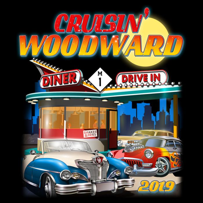 Cruisin' Woodward Diner Day time Cooling Performance Crew T-Shirt