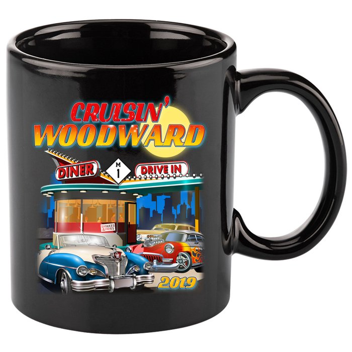 Cruisin' Woodward Diner Day time 11oz C Handle Ceramic Mug