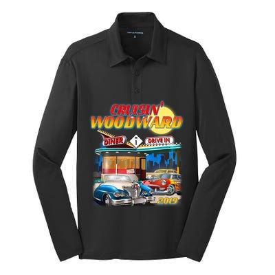 Cruisin' Woodward Diner Day time Silk Touch Performance Long Sleeve Polo