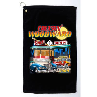 Cruisin' Woodward Diner Day time Platinum Collection Golf Towel