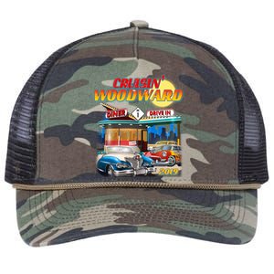 Cruisin' Woodward Diner Day time Retro Rope Trucker Hat Cap