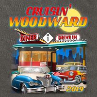 Cruisin' Woodward Diner Day time Cotton Canvas Backpack