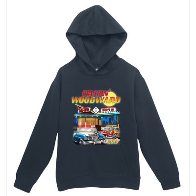 Cruisin' Woodward Diner Day time Urban Pullover Hoodie