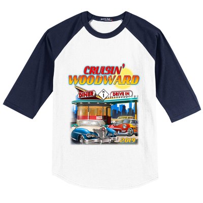 Cruisin' Woodward Diner Day time Baseball Sleeve Shirt