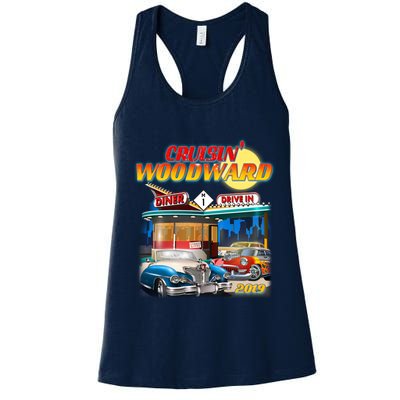 Cruisin' Woodward Diner Day time Women's Racerback Tank