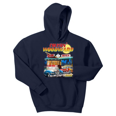 Cruisin' Woodward Diner Day time Kids Hoodie