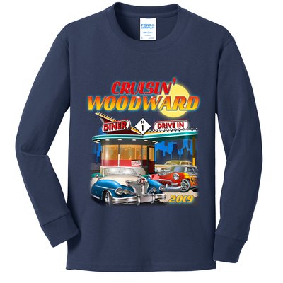 Cruisin' Woodward Diner Day time Kids Long Sleeve Shirt