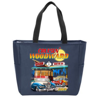 Cruisin' Woodward Diner Day time Zip Tote Bag