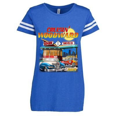 Cruisin' Woodward Diner Day time Enza Ladies Jersey Football T-Shirt