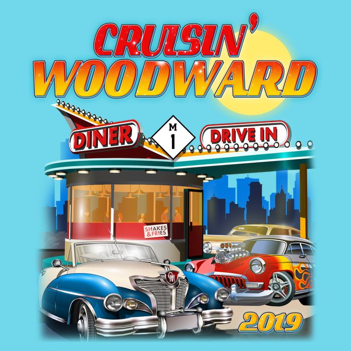 Cruisin' Woodward Diner Day time Button