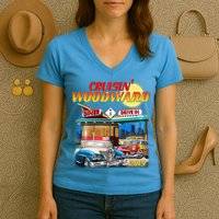 Cruisin' Woodward Diner Day time Women's V-Neck T-Shirt