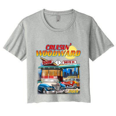 Cruisin' Woodward Diner Day time Women's Crop Top Tee