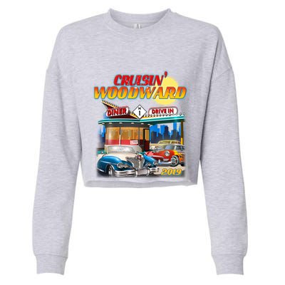 Cruisin' Woodward Diner Day time Cropped Pullover Crew