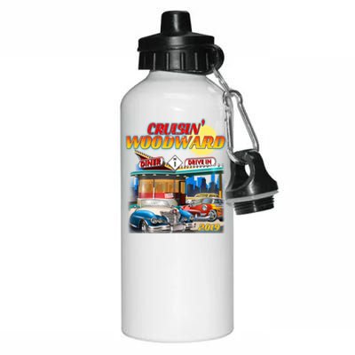 Cruisin' Woodward Diner Day time Aluminum Water Bottle