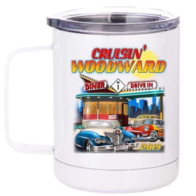 Cruisin' Woodward Diner Day time 12 oz Stainless Steel Tumbler Cup