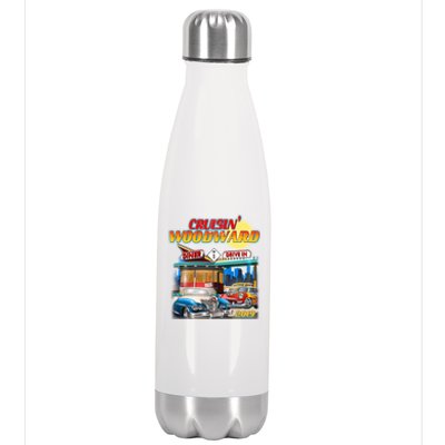 Cruisin' Woodward Diner Day time Stainless Steel Insulated Water Bottle