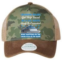 Cruising Rules Get Ship Faced Funny Cruise Legacy Tie Dye Trucker Hat