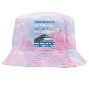 Cruising Rules Get Ship Faced Funny Cruise Tie-Dyed Bucket Hat