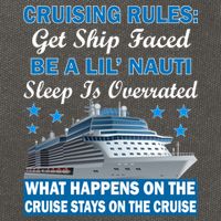 Cruising Rules Get Ship Faced Funny Cruise Cotton Canvas Backpack