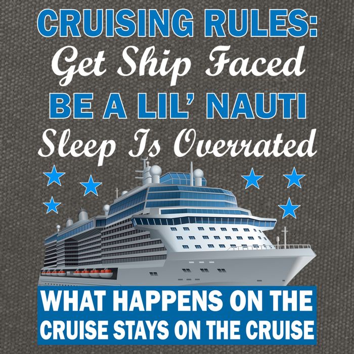 Cruising Rules Get Ship Faced Funny Cruise Cotton Canvas Backpack
