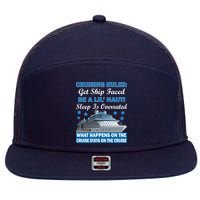 Cruising Rules Get Ship Faced Funny Cruise 7 Panel Mesh Trucker Snapback Hat
