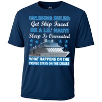 Cruising Rules Get Ship Faced Funny Cruise Cooling Performance Crew T-Shirt