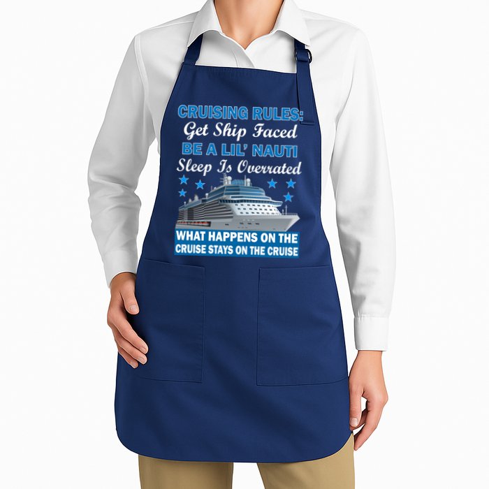 Cruising Rules Get Ship Faced Funny Cruise Apron