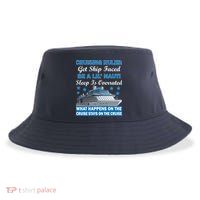 Cruising Rules Get Ship Faced Funny Cruise Sustainable Bucket Hat